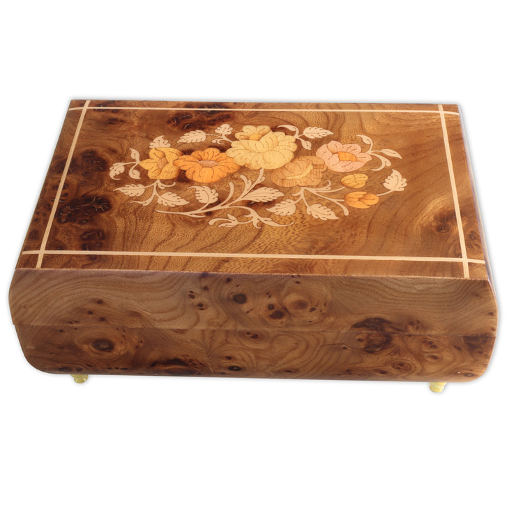 Ballerina Spieluhr Holz Tanzpuppendose aus Holz Intarsienmotiv w�hlbarer Melodie